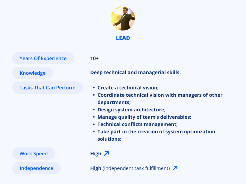 Profile of a lead developer